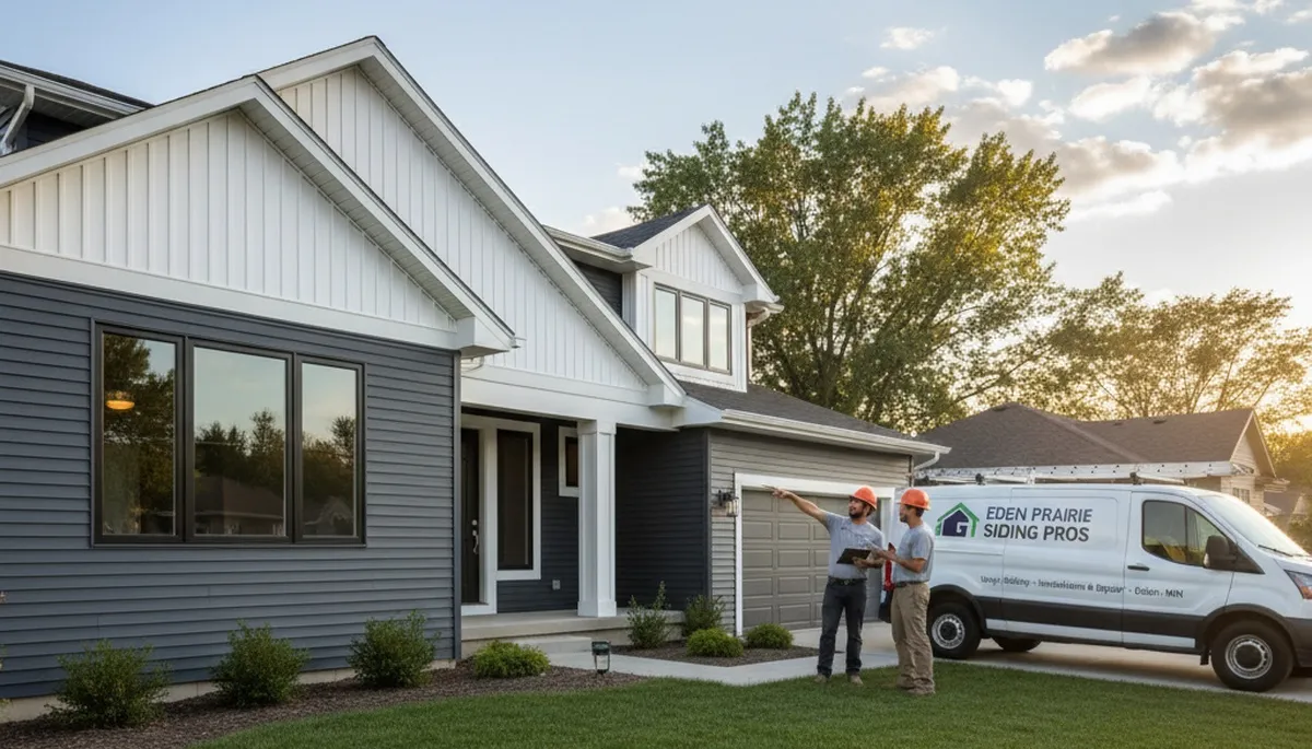 Vinyl siding installation on Minneapolis MN home exterior by local siding contractors