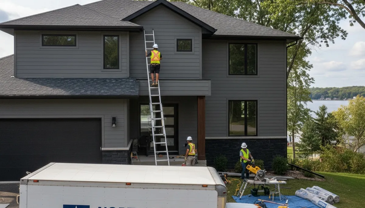 Professional vinyl siding installation on home exterior in Minneapolis, MN
