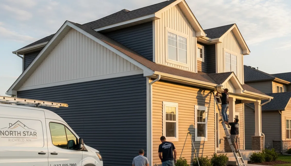 Professional vinyl siding installation on Minneapolis MN home exterior